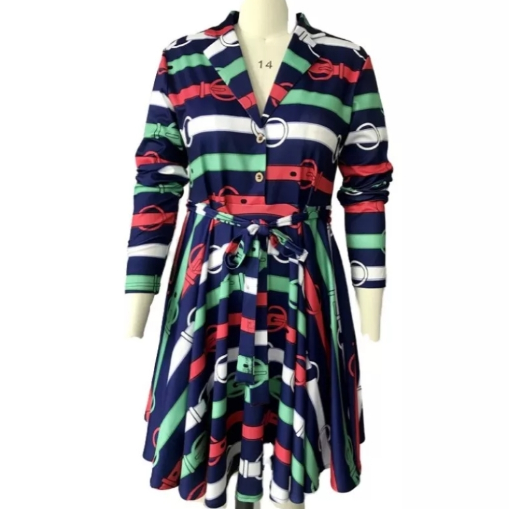 Plus size strip shirt